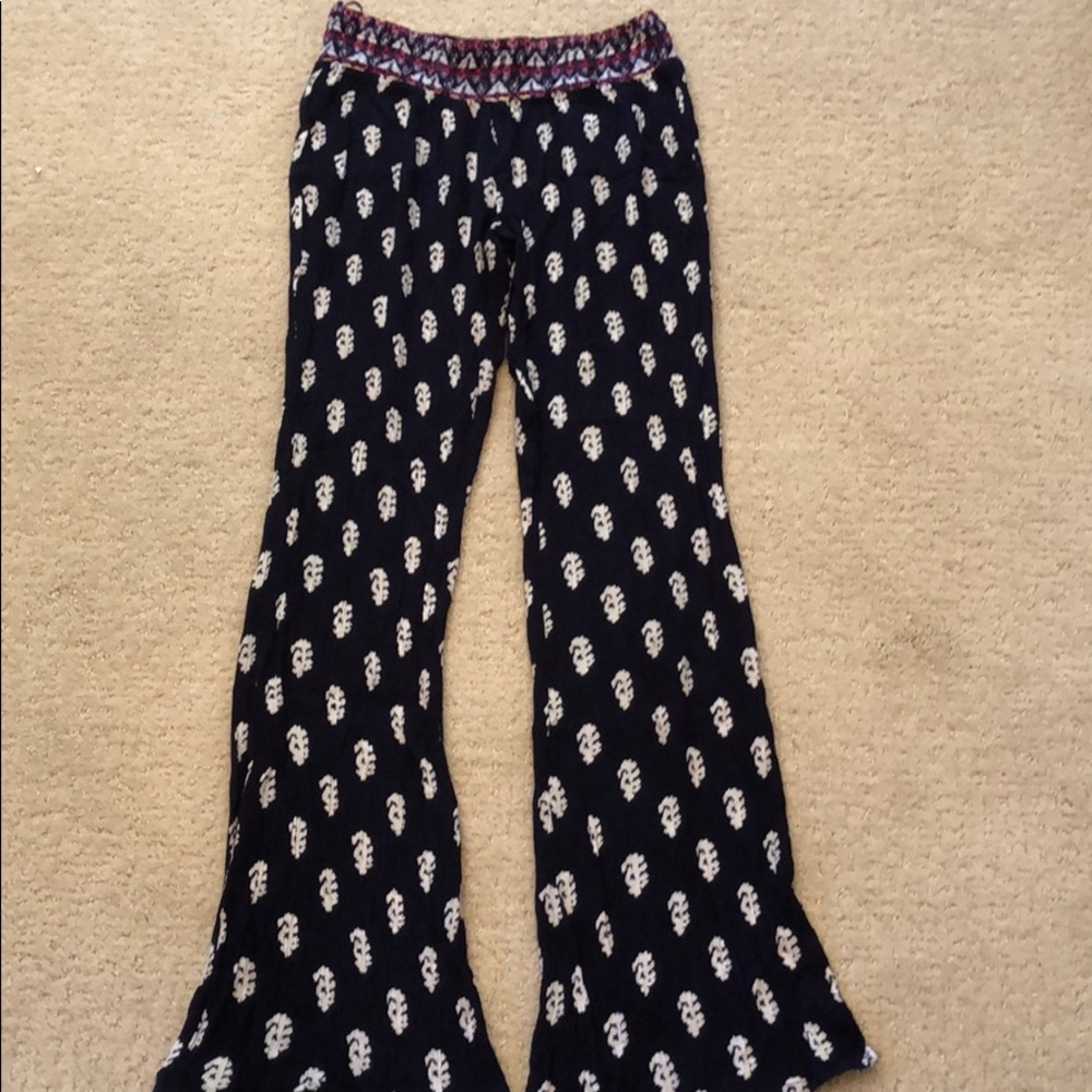 Aqua Crepe Wide-leg Pants